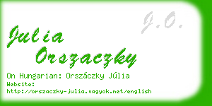 julia orszaczky business card
